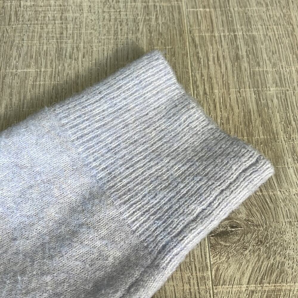 ZARA Lavender Wool Blend Crew Neck Long Sleeve Sweater Women’s Size Medium - Picture 3 of 6